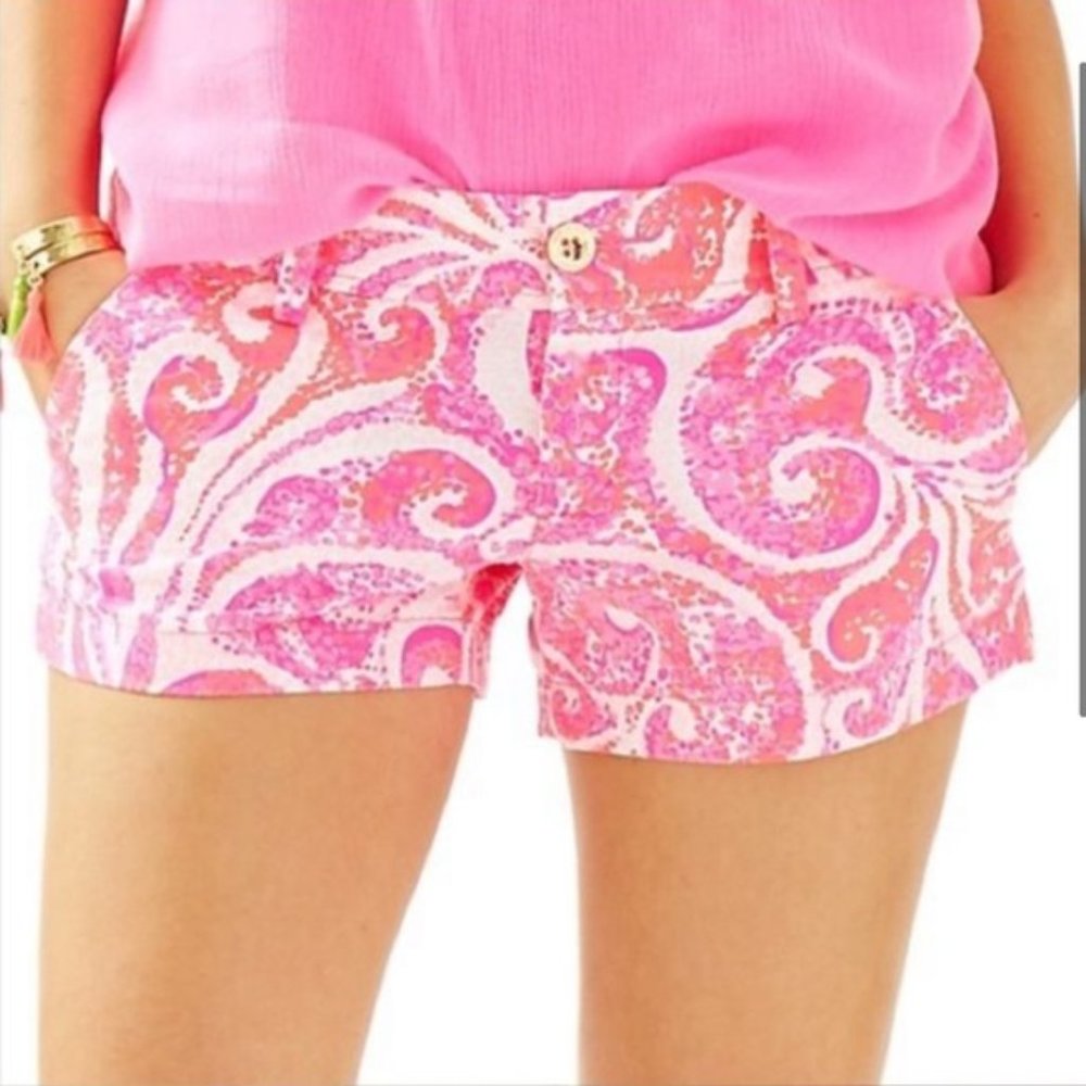 NWOT Lilly Pulitzer The Walsh Pink Pout Shorts Size 6